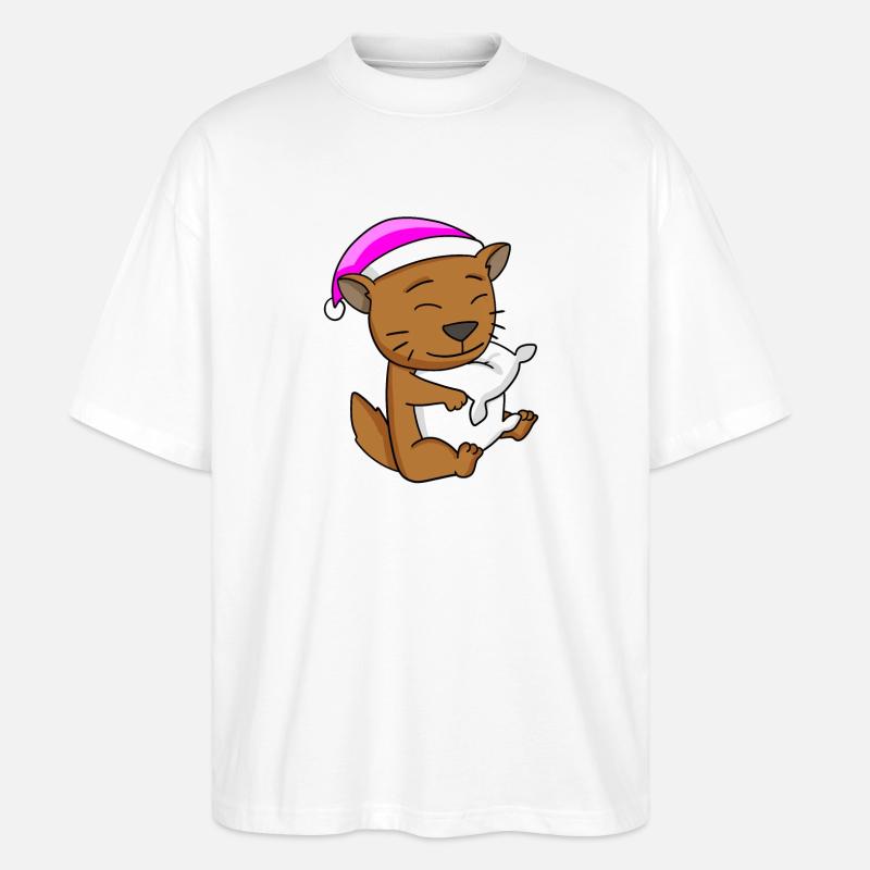 Cat cat breed Somali - Stanley/Stella Oversized Unisex Organic T-shirt Blaster 2.0 - white