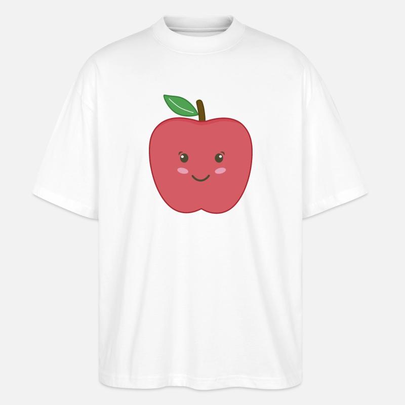 Apfel Kawaii - Stanley/Stella Oversized Unisex Bio T-Shirt Blaster 2.0 - Weiß