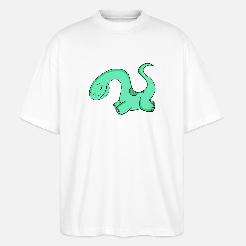 Dinosaurier Motiv - Stanley/Stella Oversized Unisex Bio T-Shirt Blaster 2.0 - Weiß