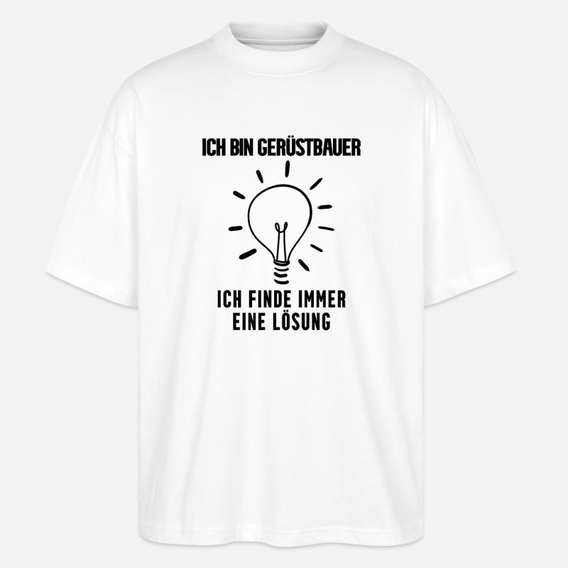Gerüstbauer - Stanley/Stella Oversized Unisex Bio T-Shirt Blaster 2.0 - Weiß