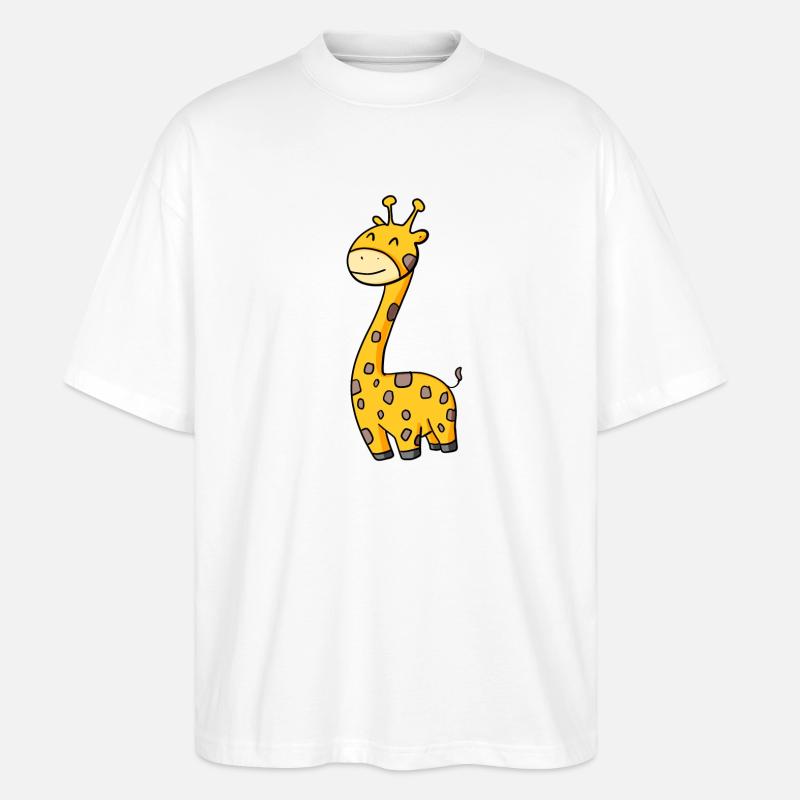 Lustige Komische Giraffe - Stanley/Stella Oversized Unisex Bio T-Shirt Blaster 2.0 - Weiß