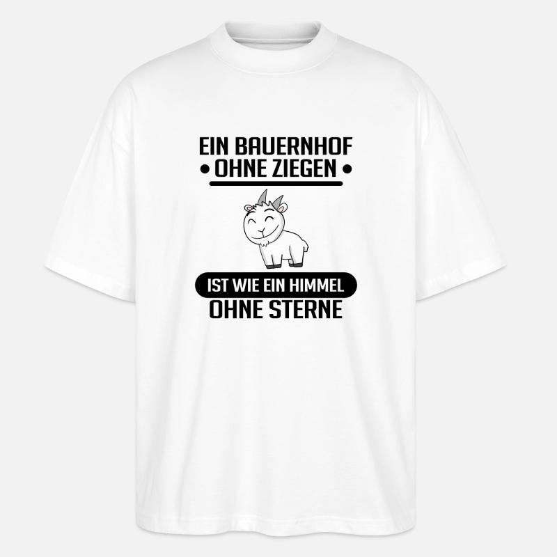Ziege Ziegenbock Bock - Stanley/Stella Oversized Unisex Bio T-Shirt Blaster 2.0 - Weiß