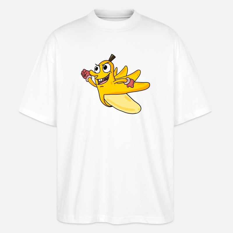Banane - Stanley/Stella Oversized Unisex Bio T-Shirt Blaster 2.0 - Weiß