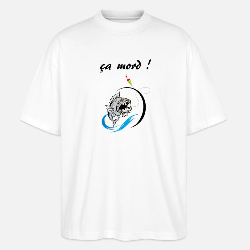 es beißt - Stanley/Stella Oversized Unisex Bio T-Shirt Blaster 2.0 - Weiß