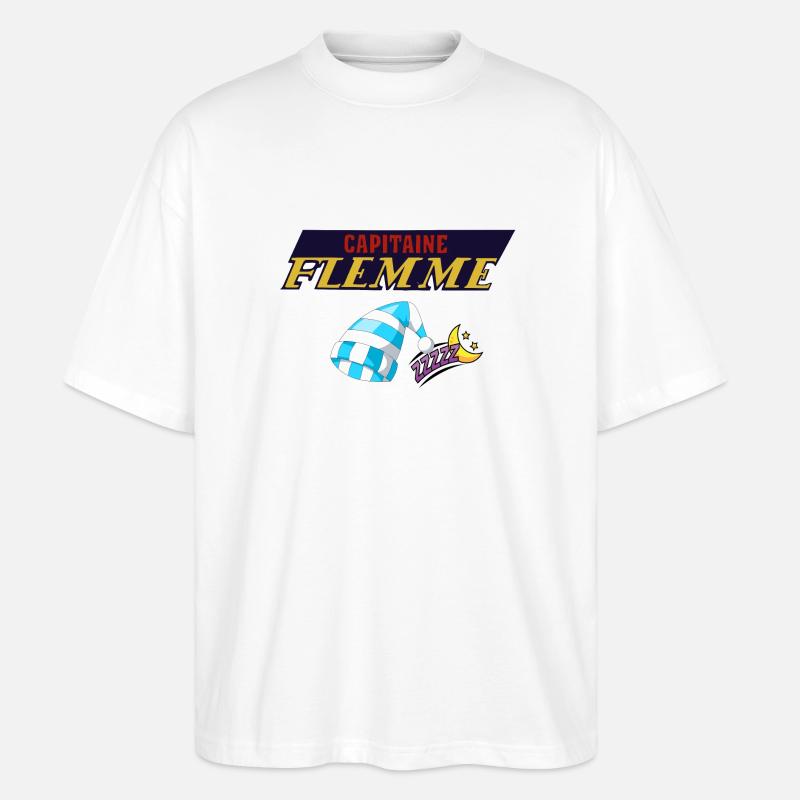Fauler Kapitän - Stanley/Stella Oversized Unisex Bio T-Shirt Blaster 2.0 - Weiß