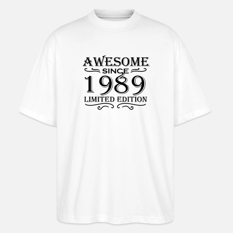 1989 - Stanley/Stella Oversized Unisex Bio T-Shirt Blaster 2.0 - Weiß