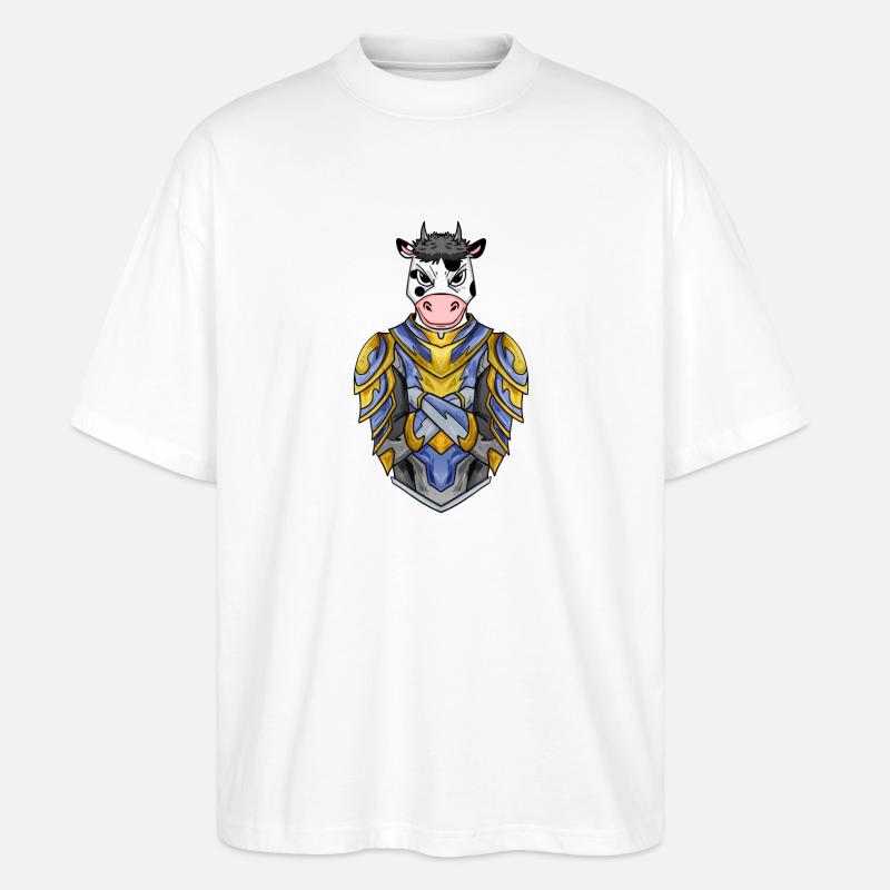 Chevalier Cow Crusader - T-shirt bio Blaster 2.0 coupe oversize Stanley/Stella Unisexe - blanc