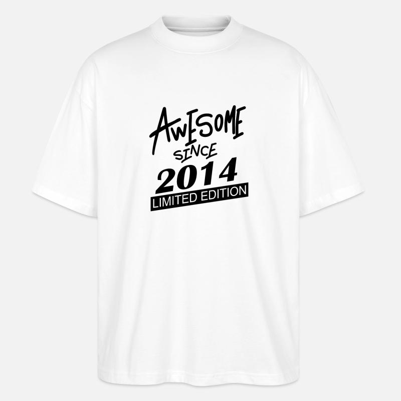 2014 - Jahrgang 2014 - Stanley/Stella Oversized Unisex Bio T-Shirt Blaster 2.0 - Weiß