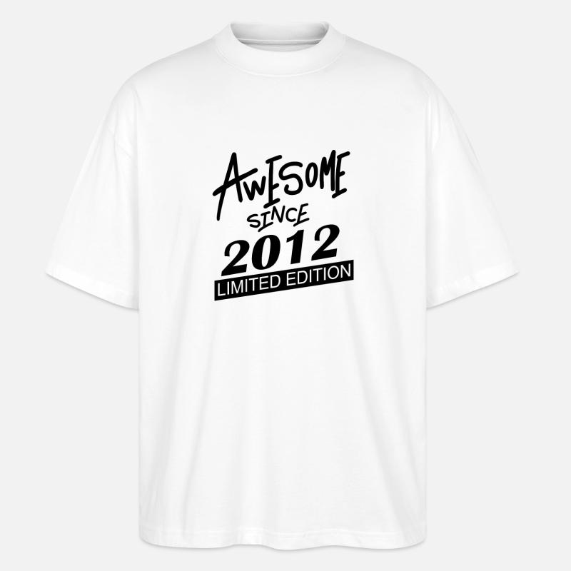 2012 - Jahrgang 2012 - Stanley/Stella Oversized Unisex Bio T-Shirt Blaster 2.0 - Weiß
