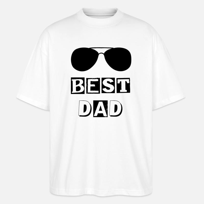 Typografie beste DAD-Lünette - Stanley/Stella Oversized Unisex Bio T-Shirt Blaster 2.0 - Weiß