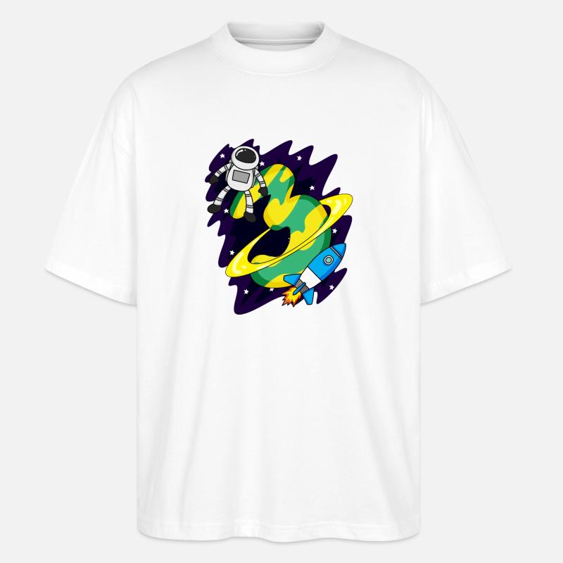 3 Jahre alt Junge Geschenk - Stanley/Stella Oversized Unisex Bio T-Shirt Blaster 2.0 - Weiß