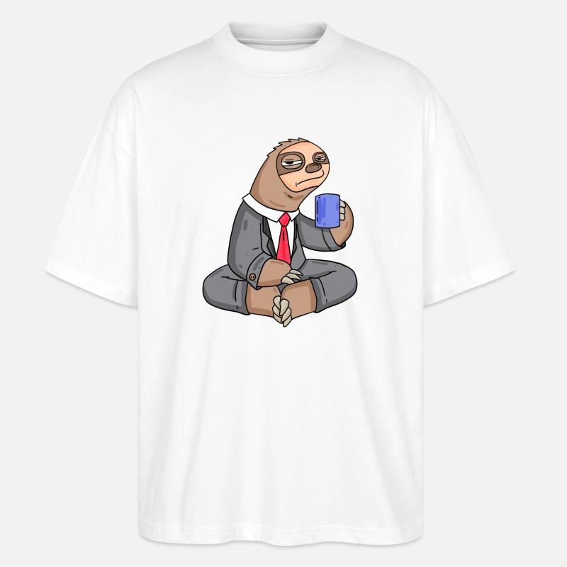 Tenue de bureau sloth - T-shirt bio Blaster 2.0 coupe oversize Stanley/Stella Unisexe - blanc