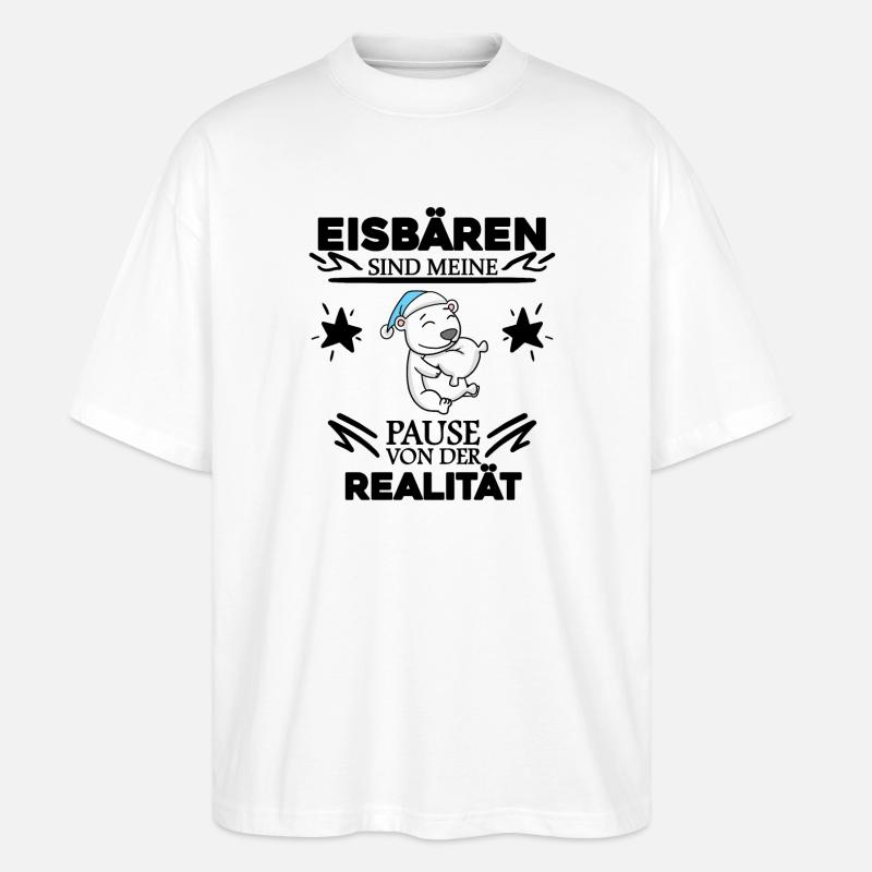 Eisbär - Stanley/Stella Oversized Unisex Bio T-Shirt Blaster 2.0 - Weiß