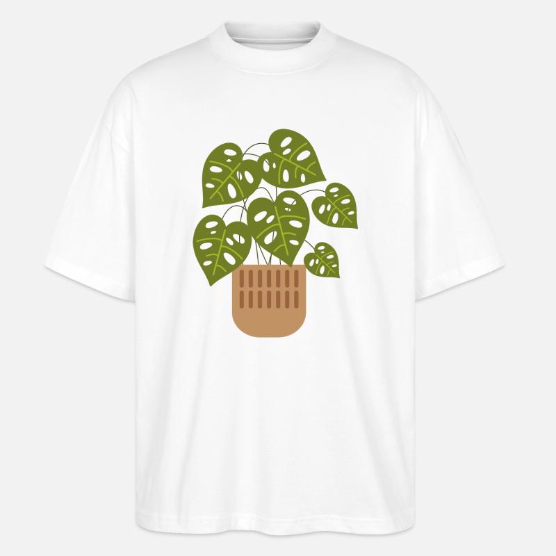 Pflanze - Stanley/Stella Oversized Unisex Bio T-Shirt Blaster 2.0 - Weiß