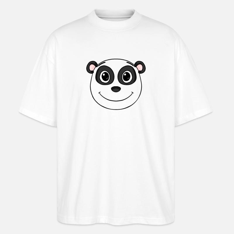 Panda Kopf Bär Niedlich - Stanley/Stella Oversized Unisex Bio T-Shirt Blaster 2.0 - Weiß