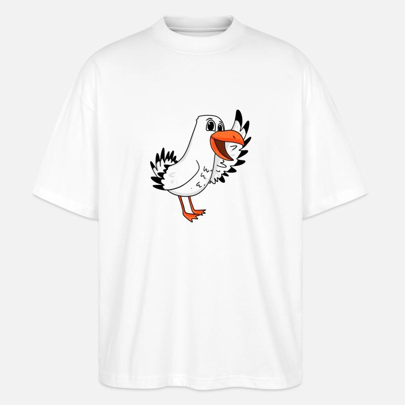 Seagull Bienvenue - T-shirt bio Blaster 2.0 coupe oversize Stanley/Stella Unisexe - blanc