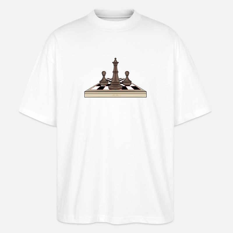 Chess chessboard - Stanley/Stella Oversized Unisex Organic T-shirt Blaster 2.0 - white