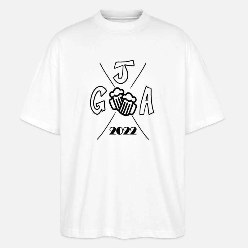 2022 Junggesellenabschied - Stanley/Stella Oversized Unisex Bio T-Shirt Blaster 2.0 - Weiß