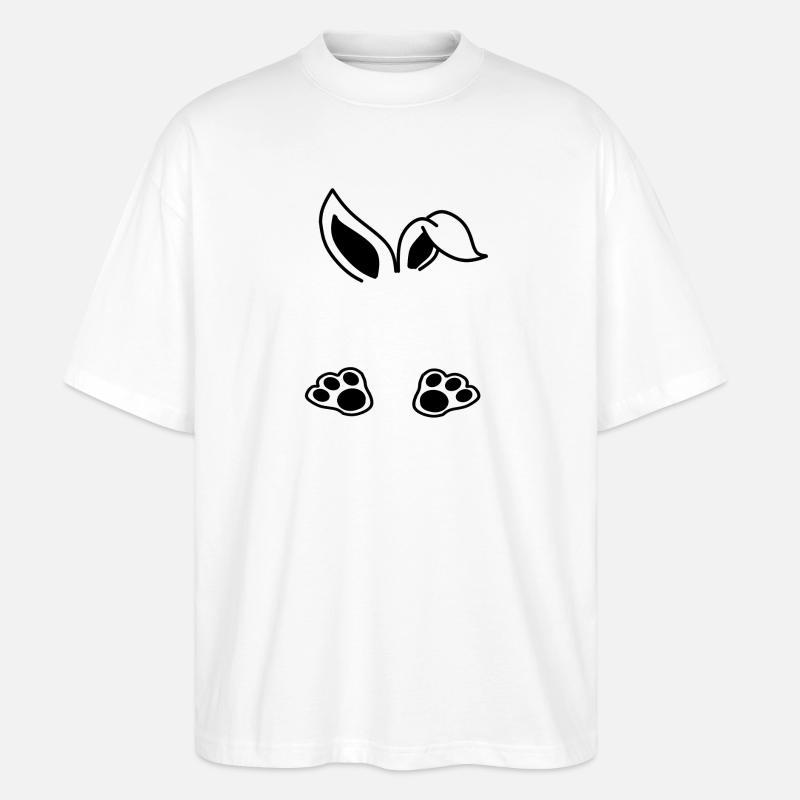 Hase  - Stanley/Stella Oversized Unisex Bio T-Shirt Blaster 2.0 - Weiß