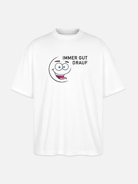 Immer gut drauf | smiley - Stanley/Stella Oversized Unisex Bio T-Shirt Blaster 2.0 - Weiß
