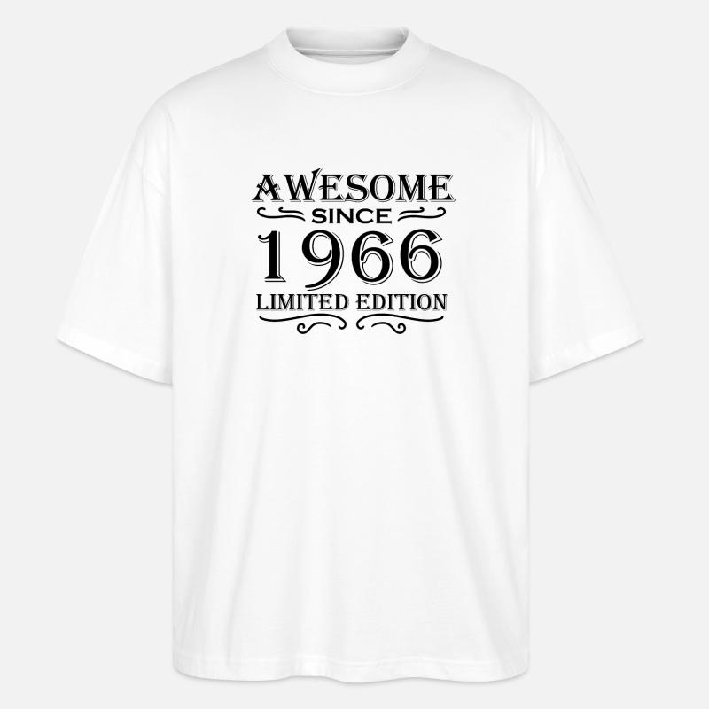 1966 - Né en 1966 - T-shirt bio Blaster 2.0 coupe oversize Stanley/Stella Unisexe - blanc