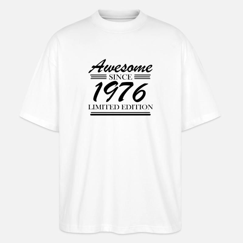 1976 - Né en 1976 - T-shirt bio Blaster 2.0 coupe oversize Stanley/Stella Unisexe - blanc