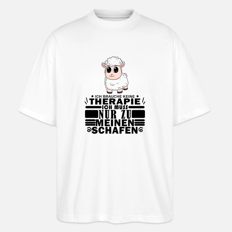 Schafe Schaf Schafzüchter Geschenk - Stanley/Stella Oversized Unisex Bio T-Shirt Blaster 2.0 - Weiß