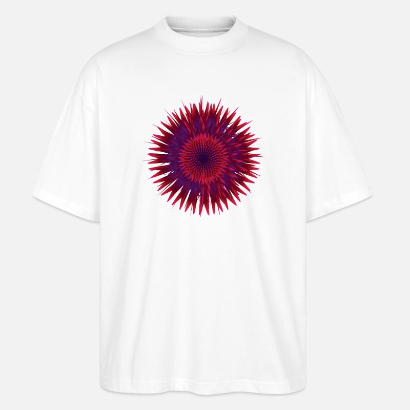 Fleur vectorielle - T-shirt bio Blaster 2.0 coupe oversize Stanley/Stella Unisexe - blanc
