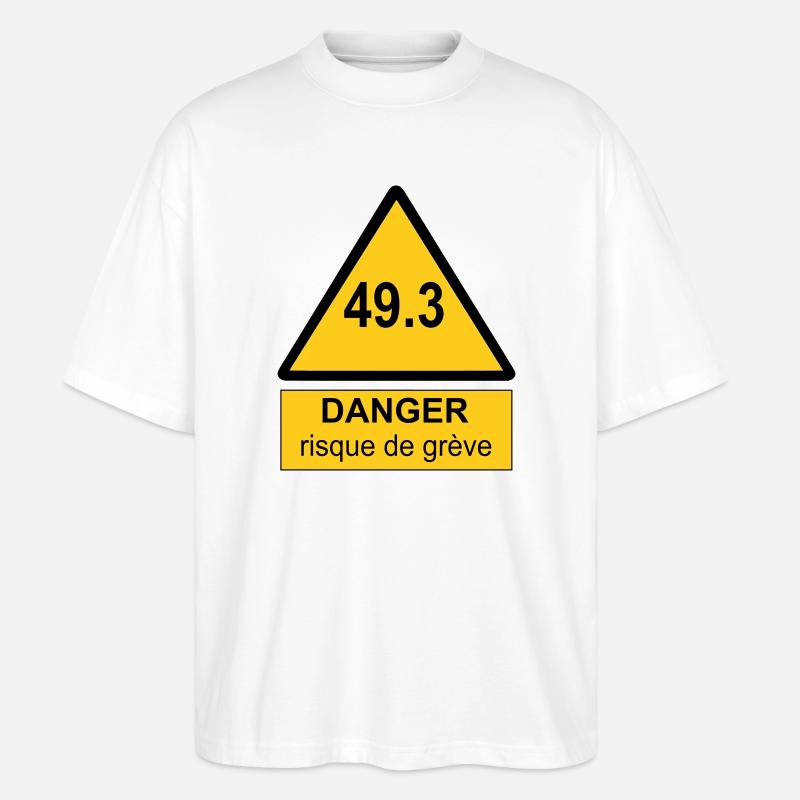 49.3 danger - T-shirt bio Blaster 2.0 coupe oversize Stanley/Stella Unisexe - blanc