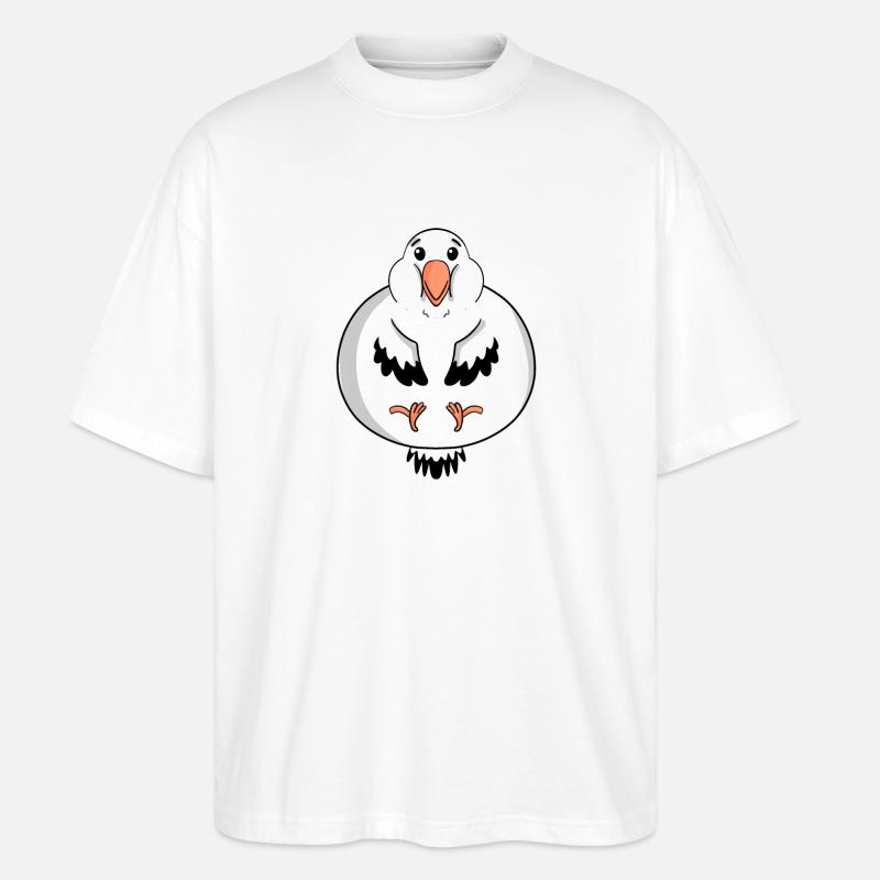 Fett Möwe Körperfett - Stanley/Stella Oversized Unisex Bio T-Shirt Blaster 2.0 - Weiß