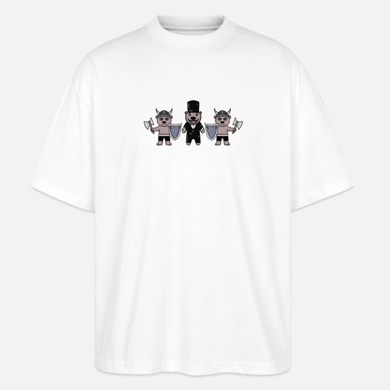 Groom Security Vikings - T-shirt bio Blaster 2.0 coupe oversize Stanley/Stella Unisexe - blanc