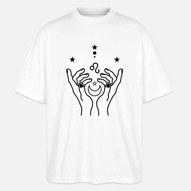 Monochrome Geometrie-Burst - Stanley/Stella Oversized Unisex Bio T-Shirt Blaster 2.0 - Weiß