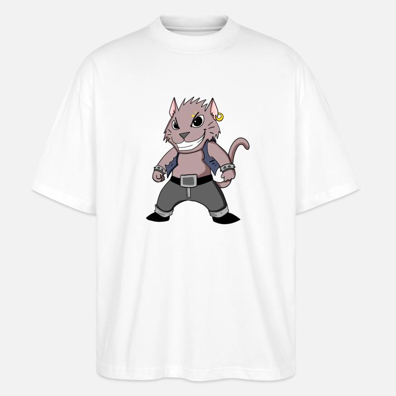Chat cool - T-shirt bio Blaster 2.0 coupe oversize Stanley/Stella Unisexe - blanc