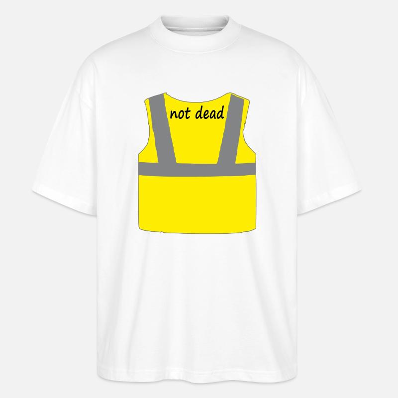 Gelbe Weste - Stanley/Stella Oversized Unisex Bio T-Shirt Blaster 2.0 - Weiß