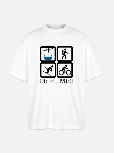 Pic du Midi - T-shirt bio Blaster 2.0 coupe oversize Stanley/Stella Unisexe - blanc