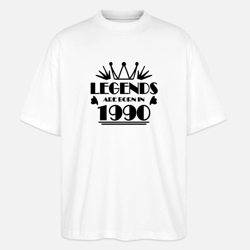 1990 - Né en 1990 - T-shirt bio Blaster 2.0 coupe oversize Stanley/Stella Unisexe - blanc