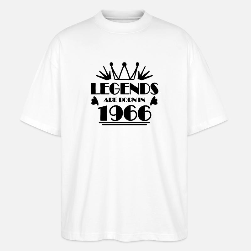 1966 - Born 1966 - Stanley/Stella Oversized Unisex Organic T-shirt Blaster 2.0 - white