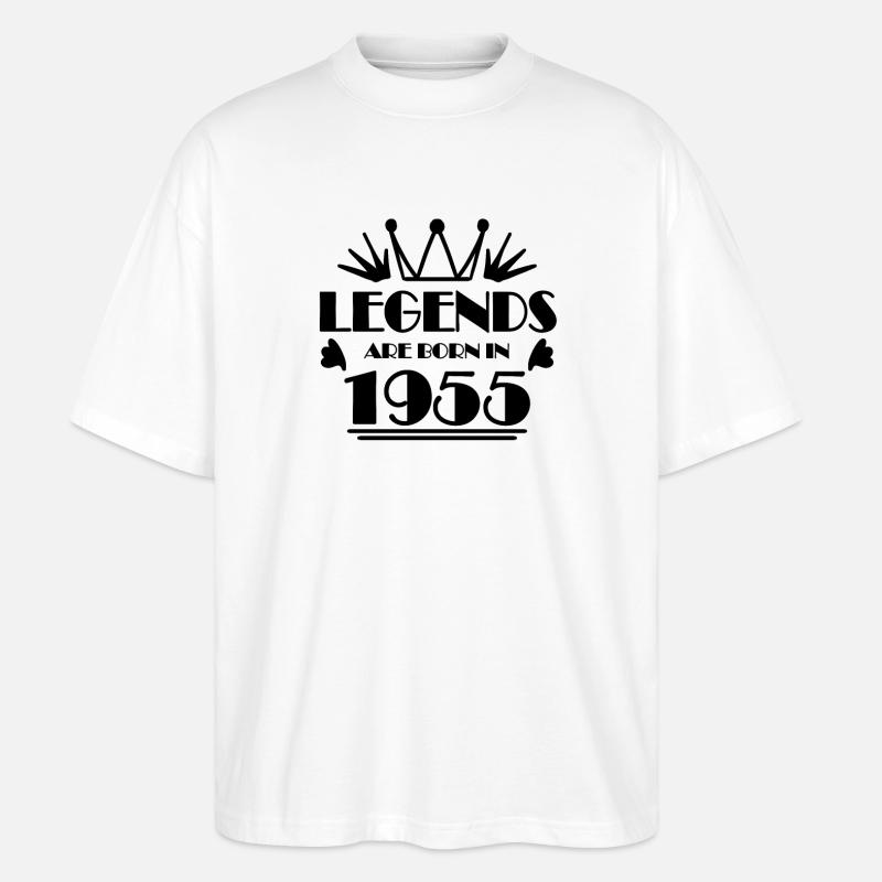 1955 - Né en 1955 - T-shirt bio Blaster 2.0 coupe oversize Stanley/Stella Unisexe - blanc