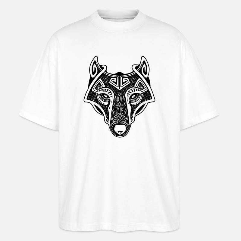 Wikingerwolf - Stanley/Stella Oversized Unisex Bio T-Shirt Blaster 2.0 - Weiß