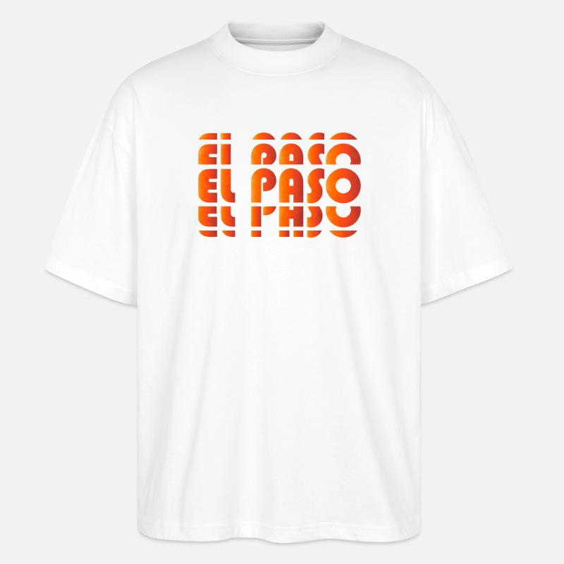 El Paso Gradient Raster - Stanley/Stella Oversized Unisex Bio T-Shirt Blaster 2.0 - Weiß