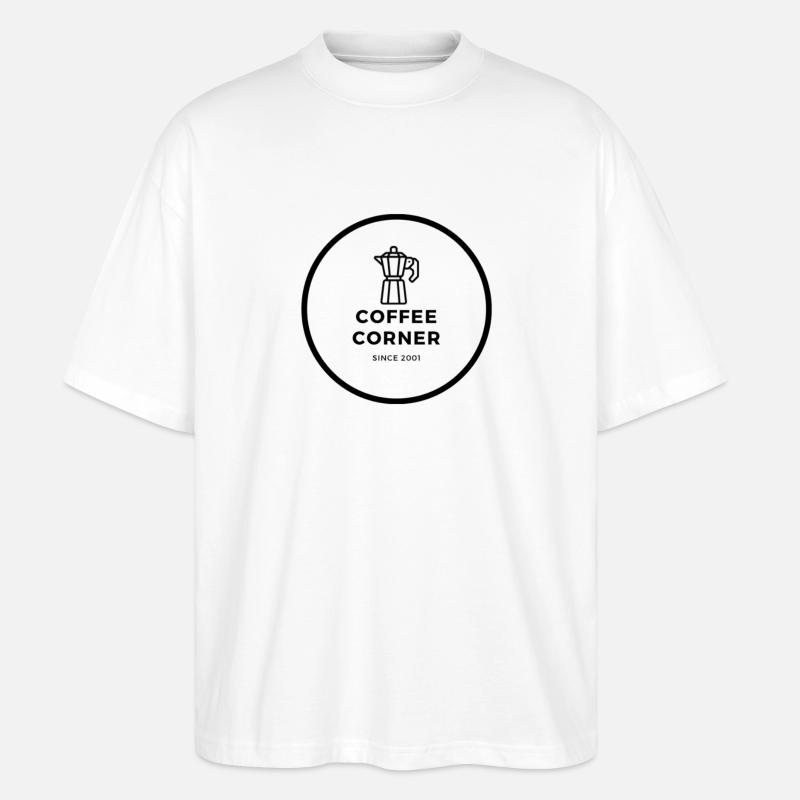 COFFEE CORNER - Stanley/Stella Oversized Unisex Bio T-Shirt Blaster 2.0 - Weiß