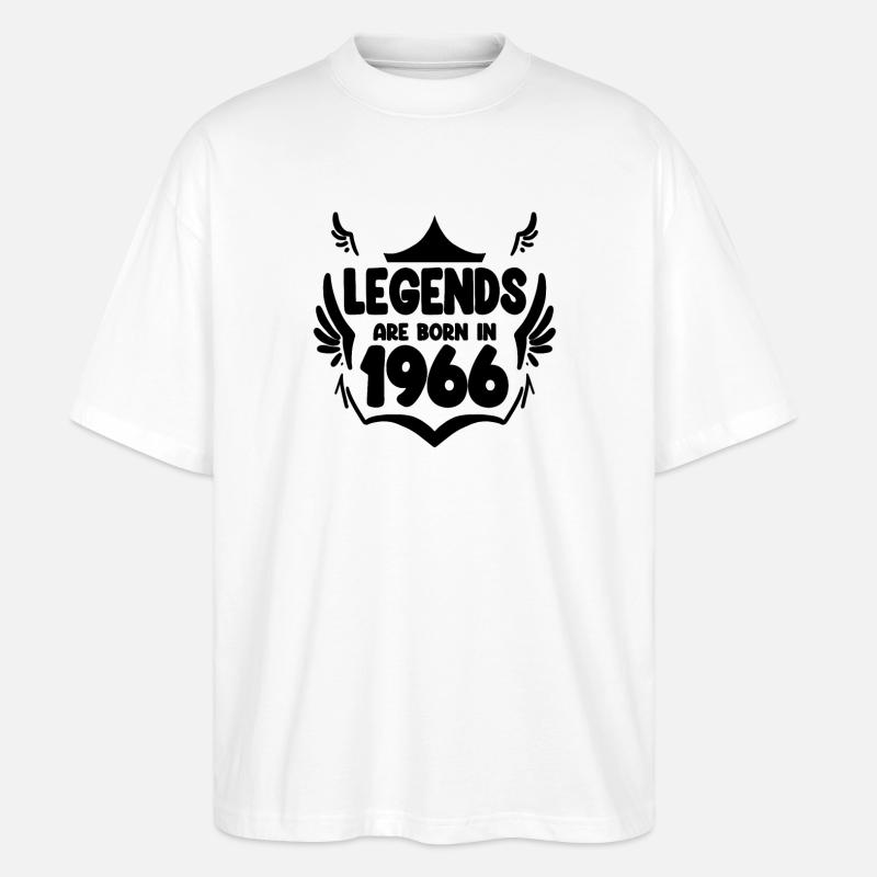 1966 - Born 1966 - Stanley/Stella Oversized Unisex Organic T-shirt Blaster 2.0 - white