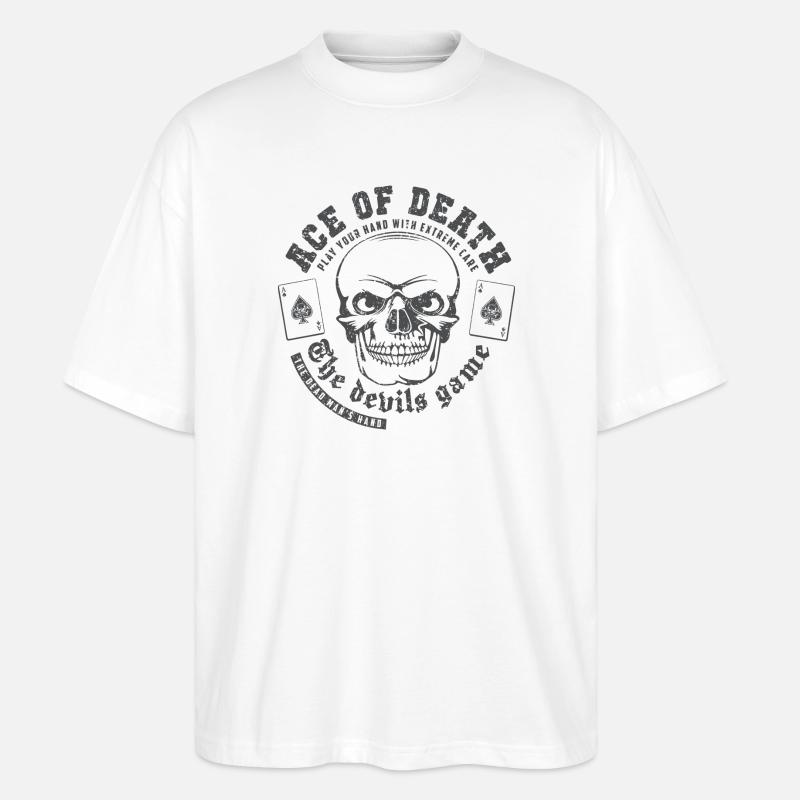 Ass des Todes - Stanley/Stella Oversized Unisex Bio T-Shirt Blaster 2.0 - Weiß
