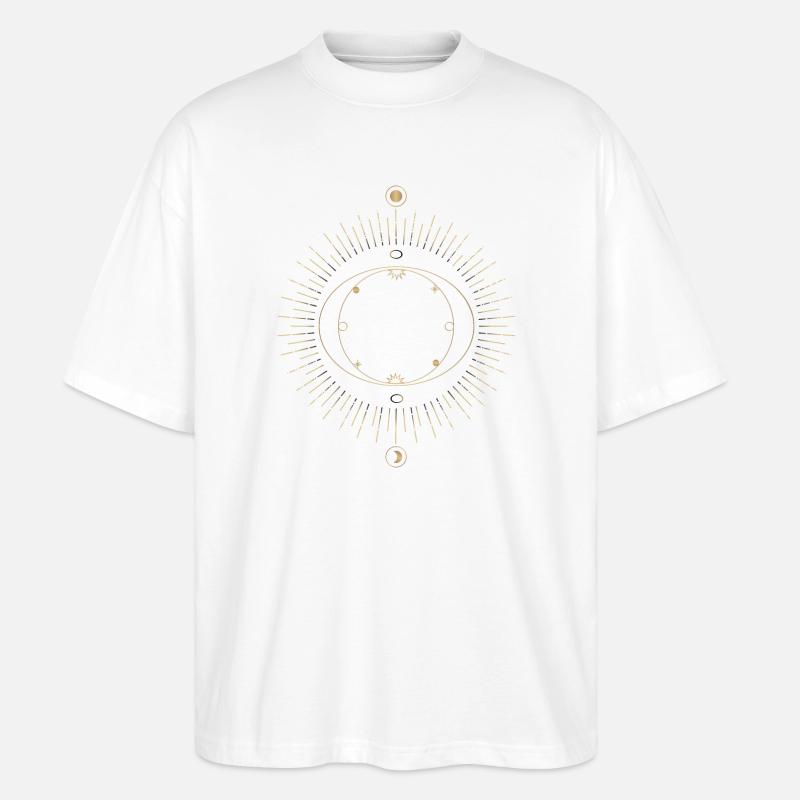 Sonnenring Kreislauf Design - Stanley/Stella Oversized Unisex Bio T-Shirt Blaster 2.0 - Weiß