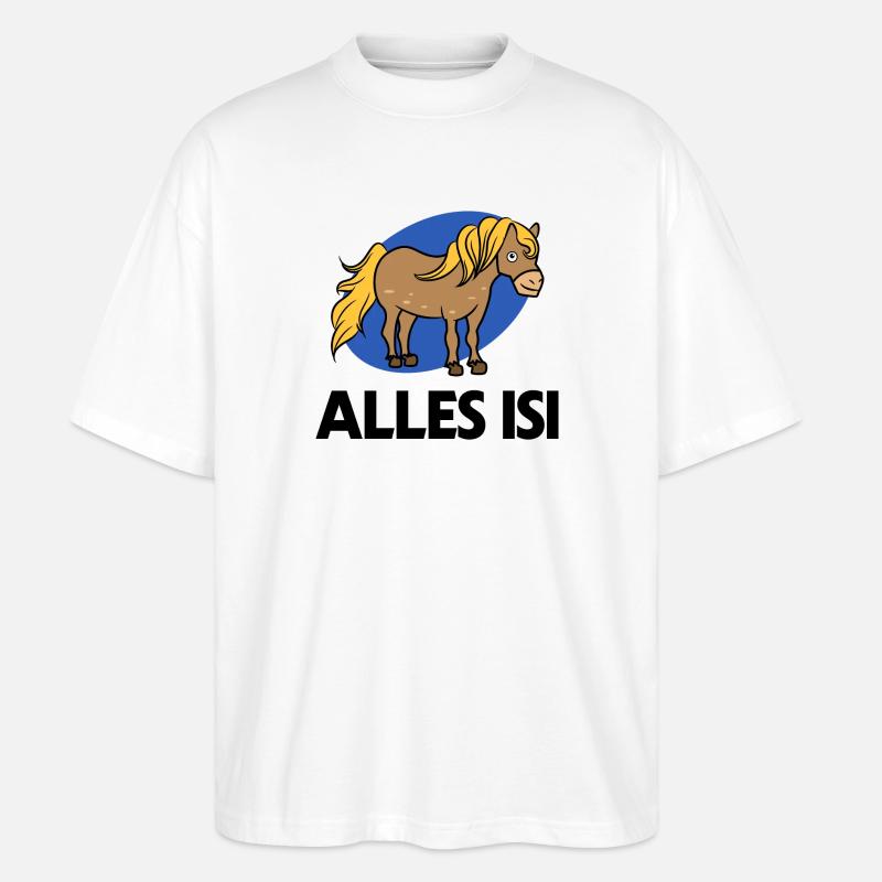 Cool Statement Islandpferde Islandponys Pony - Stanley/Stella Oversized Unisex Bio T-Shirt Blaster 2.0 - Weiß