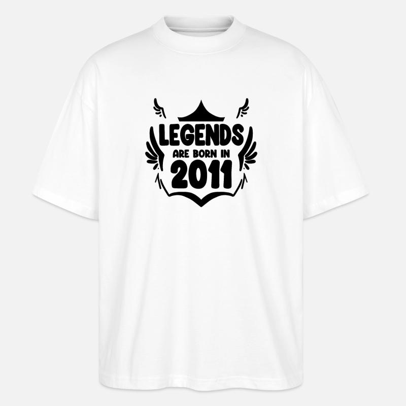 2011 - Born 2011 - Stanley/Stella Oversized Unisex Organic T-shirt Blaster 2.0 - white