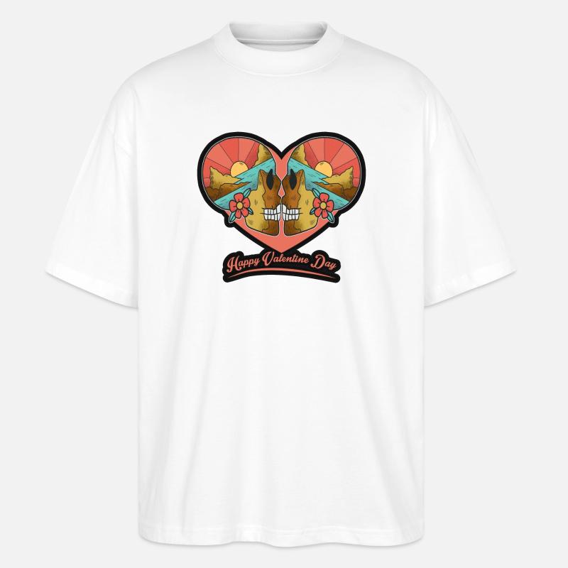 Joyeuse Saint-Valentin - T-shirt bio Blaster 2.0 coupe oversize Stanley/Stella Unisexe - blanc
