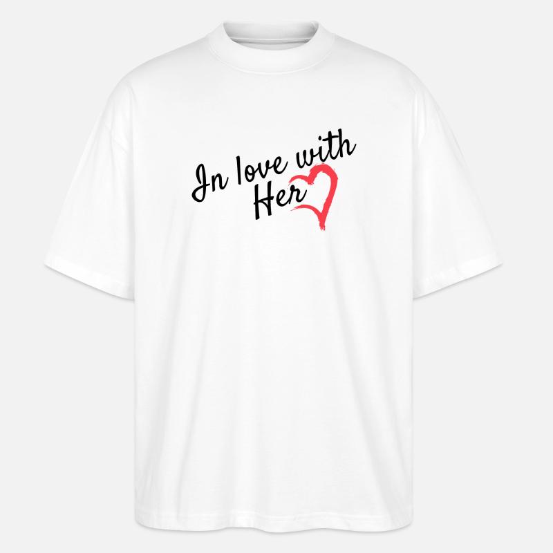Liebe Partnerlook - Stanley/Stella Oversized Unisex Bio T-Shirt Blaster 2.0 - Weiß