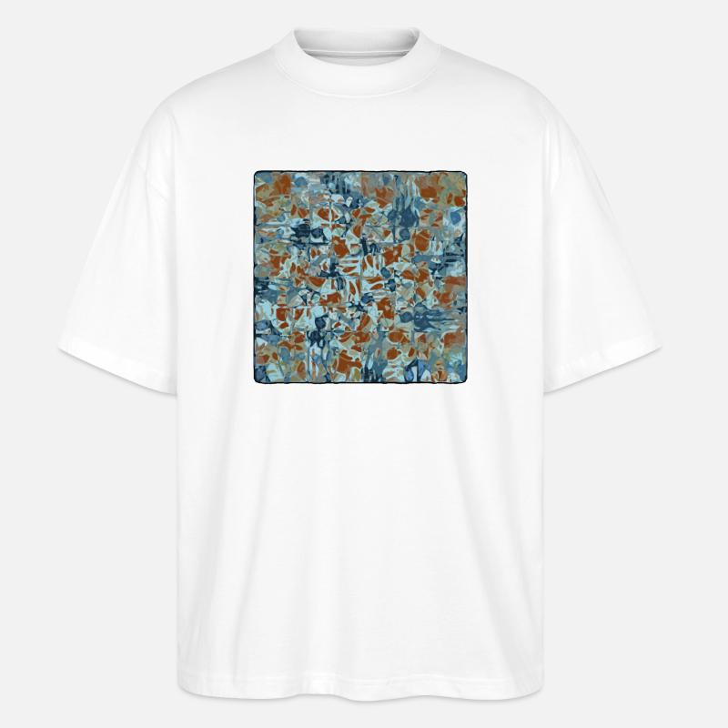 Abstract Camouflage Pattern - Stanley/Stella Oversized Unisex Organic T-shirt Blaster 2.0 - white