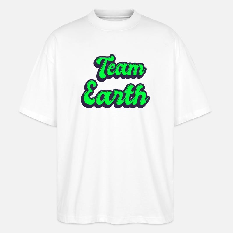 Team Erde - Stanley/Stella Oversized Unisex Bio T-Shirt Blaster 2.0 - Weiß